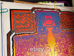 THE CROSS 1969 VINTAGE BLACKLIGHT POSTER By CELESTIAL ARTS SIGNED BY WES WILSON
