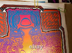 THE CROSS 1969 VINTAGE BLACKLIGHT POSTER By CELESTIAL ARTS SIGNED BY WES WILSON