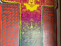 THE CROSS 1969 VINTAGE BLACKLIGHT POSTER By CELESTIAL ARTS SIGNED BY WES WILSON