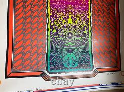 THE CROSS 1969 VINTAGE BLACKLIGHT POSTER By CELESTIAL ARTS SIGNED BY WES WILSON