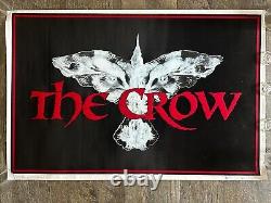 THE CROW Movie Logo Vintage Flocked Blacklight Poster 1994 Brandon Lee
