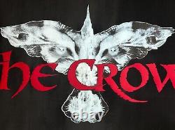THE CROW Movie Logo Vintage Flocked Blacklight Poster 1994 Brandon Lee