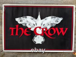 THE CROW Movie Logo Vintage Poster Blacklight Flocked 1994 Brandon Lee