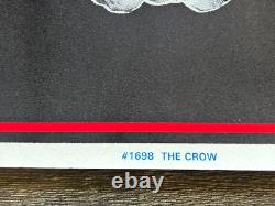 THE CROW Movie Logo Vintage Poster Blacklight Flocked 1994 Brandon Lee