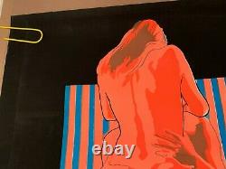 THE EMBRACE 1969 VINTAGE BLACKLIGHT LOVE POSTER Funky Features N/M