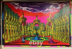 THE GARDEN VINTAGE 1970 BLACKLIGHT POSTER SUNSET MARKETING By Dick Dagres -NICE