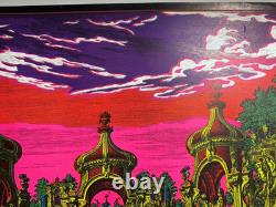 THE GARDEN VINTAGE 1970 BLACKLIGHT POSTER SUNSET MARKETING By Dick Dagres -NICE