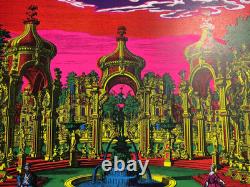 THE GARDEN VINTAGE 1970 BLACKLIGHT POSTER SUNSET MARKETING By Dick Dagres -NICE