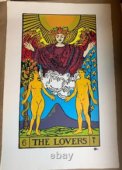 THE LOVERS 1970's VINTAGE TAROT CARD HEADSHOP POSTER By ARTISAN PRINTS -NICE