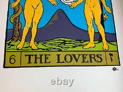 THE LOVERS 1970's VINTAGE TAROT CARD HEADSHOP POSTER By ARTISAN PRINTS -NICE