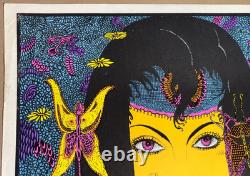 THE OCCULT VINTAGE 1970 BLACKLIGHT CELESTIAL ARTS POSTER By VINCENT NAPOLI