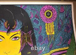 THE OCCULT VINTAGE 1970 BLACKLIGHT CELESTIAL ARTS POSTER By VINCENT NAPOLI