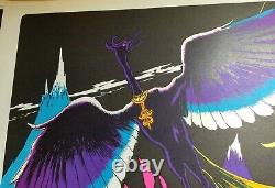 THE PHOENIX 1970's VINTAGE HEADSHOP BLACKLIGHT POSTER By M RAMOS -NICE