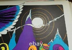 THE PHOENIX 1970's VINTAGE HEADSHOP BLACKLIGHT POSTER By M RAMOS -NICE