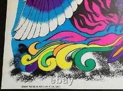 THE PHOENIX 1970's VINTAGE HEADSHOP BLACKLIGHT POSTER By M RAMOS -NICE