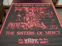 THE SISTERS OF MERCY THE REPTILE HOUSE E. P. PROMO POSTER BLACK LIGHT UK 1980's