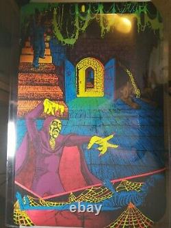 THE SORCERER 1971 VINTAGE PSYCHEDELIC POSTER By SENAO, PRO ARTS -NICE