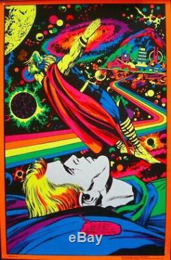 THOR ASTRAL THOR ASGARD MARVEL THIRD EYE Black light poster TE4006 JACK KIRBY NM