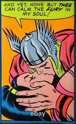 THOR NONE BUT THEE MARVEL THIRD EYE Black light poster TE 4022 JOHN BUSCEMA 1971