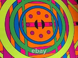 THREE THIRTY THREE 1969 VINTAGE BLACKLIGHT THIRD EYE POSTER By NADKIEJKO #810