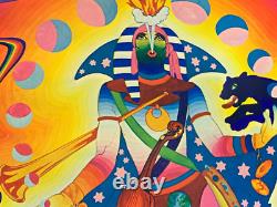 TIGER MAN VINTAGE 1970 GROOVY HEADSHOP BLACKLIGHT POSTER By SUNSET MARKETING