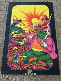 TIME OUT IN TIME VINTAGE 1971 PSYCHEDELIC BLACKLIGHT POSTER By Petagno -NICE