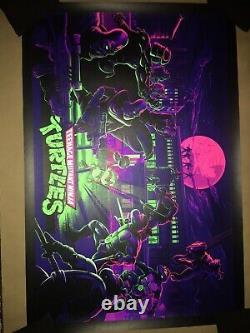 TMNT Teenage Mutant Ninja Turtles Juan Ramos mondo 24x36 BLACKLIGHT Poster x/150