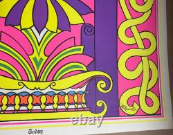 TODAY IS THE FIRST DAY VINTAGE 1970 BLACKLIGHT HEADSHOP POSTER By STAR CITY