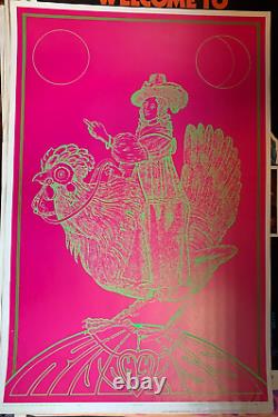 TOP THIS KISS MY ASS VINTAGE 1969 BLACKLIGHT HEADSHOP POSTER By Celestial Arts