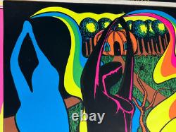TRANSMUTATION VINTAGE 1970 BLACKLIGHT PRO ARTS HEADSHOP POSTER By TOM GATZ NICE