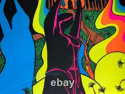 TRANSMUTATION VINTAGE 1970 BLACKLIGHT PRO ARTS HEADSHOP POSTER By TOM GATZ NICE