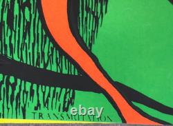 TRANSMUTATION VINTAGE 1970 BLACKLIGHT PRO ARTS HEADSHOP POSTER By TOM GATZ NICE
