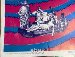 TURN ON YOUR MIND VINTAGE 1967 EAST TOTEM WEST HEADSHOP POSTER By SATTY -NICE