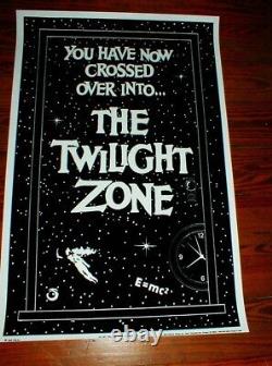 TWILIGHT ZONE flocked black light POSTER glow in the dark