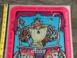 Tarot Card Vintage Poster Blacklight Mylar 1971 The Chariot LE CHARIOT Styga