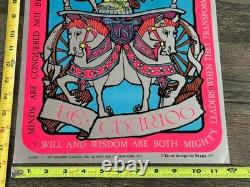 Tarot Card Vintage Poster Blacklight Mylar 1971 The Chariot LE CHARIOT Styga