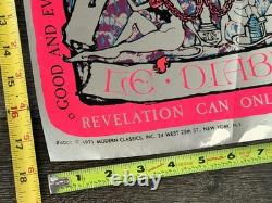 Tarot Card Vintage Poster Blacklight Mylar 1971 The Devil LE DIABLE Styga 12x18