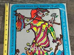Tarot Card Vintage Poster Blacklight Mylar 1971 The Fool Madman LE MAT Styga