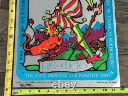 Tarot Card Vintage Poster Blacklight Mylar 1971 The Fool Madman LE MAT Styga