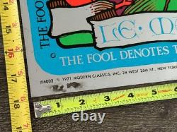 Tarot Card Vintage Poster Blacklight Mylar 1971 The Fool Madman LE MAT Styga