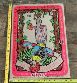 Tarot Card Vintage Poster Blacklight Mylar 1971 The Hanged Man LE PENDU Styga