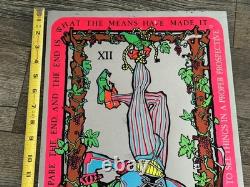 Tarot Card Vintage Poster Blacklight Mylar 1971 The Hanged Man LE PENDU Styga