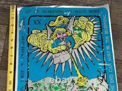 Tarot Card Vintage Poster Blacklight Mylar 1971 The Judgement LE JUGEMENT Occult