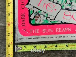 Tarot Card Vintage Poster Blacklight Mylar 1971 The Sun LE SOLEIL Styga Occult