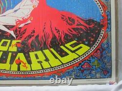 The Age Of Aquarius Black Light Vintage Poster 1970 Psychedelic Cng366
