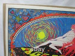 The Age Of Aquarius Black Light Vintage Poster 1970 Psychedelic Cng367