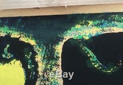The Band Original Vintage Blacklight Poster 1970 Psychedelic Music Pinup Beeghly