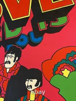 The Beatles Super Rare Vintage 60s All You Need Is Love Black Light Poster