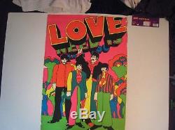 The Beatles Vintage Blacklight Poster Dan Shupe Original Not a reprint or