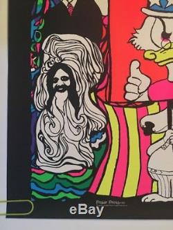 The Beatles Vintage Blacklight Poster Dan Shupe Pin-up Collage 1960's Snoopy USA